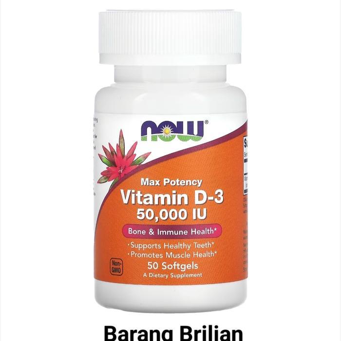 Now Foods Max Potency Vitamin D3 50000IU D-3 50000 IU 50 softgels