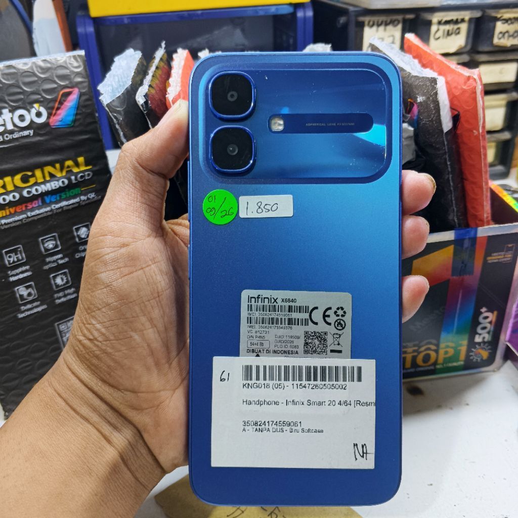 INFINIX SMART 20 RAM 4/64 HP SEKEN ORIGINAL SIAP PAKAI