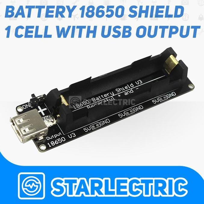 Battery 18650 Shield 1 Cell 1S Wemos Esp32 18650 Baterai Holder Single