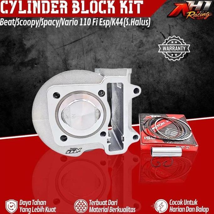Blok Mesin AH1 Racing Bore Up Piston 53mm Honda Beat Scoopy Vario 110 ESP K44