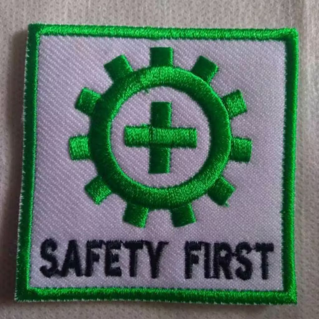 logo bordir safety first bordir