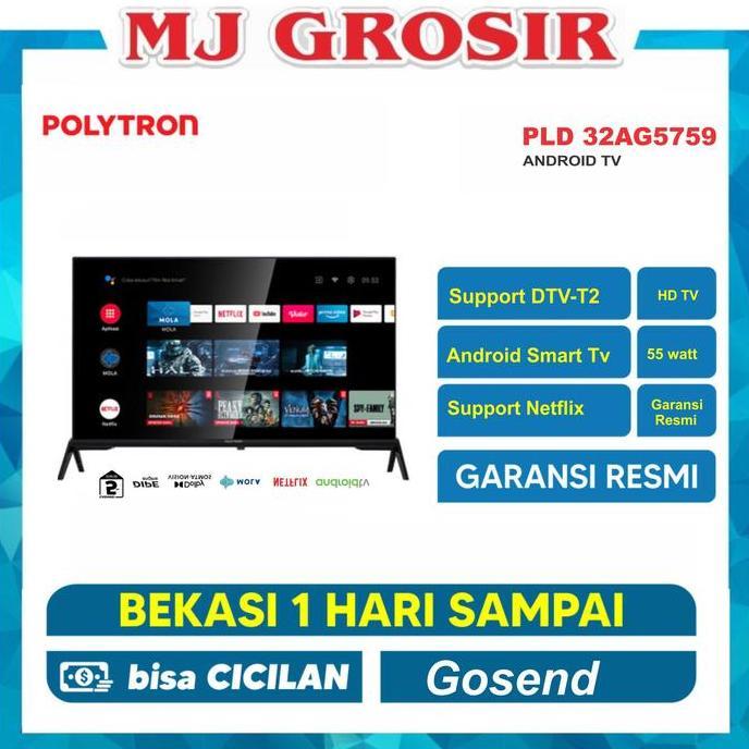 Led Tv Polytron 32" 32Cv / 32Rg5059 / 32K701 / 32S3U 32K85 / 32A80 32 Inch Usb Movie Hd Hdmi Android