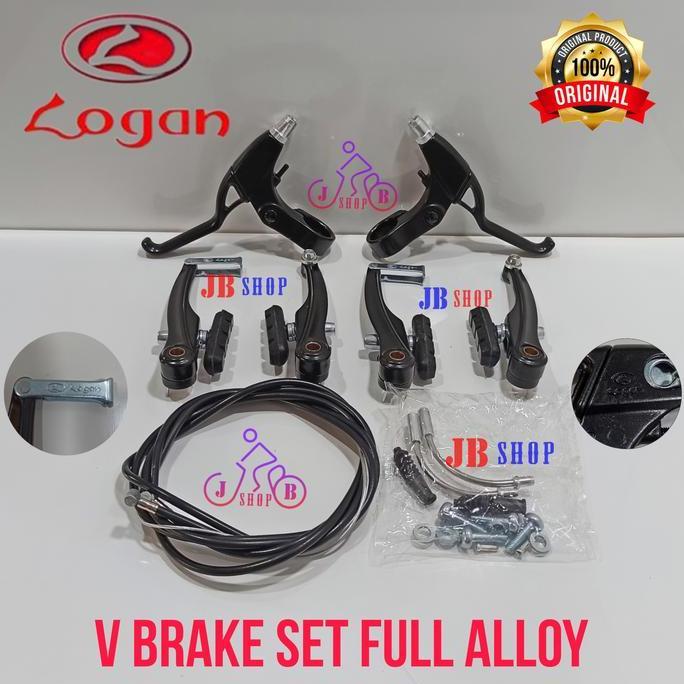 Downhill- Rem V Brake Set Sepeda Komplit Full Alloy Logan Pacific Sepeda Bmx Mtb Lipat Sepeda Anak B
