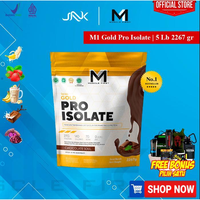M1 Muscle First - Pro Isolate 5 lbs - Coklat, Shaker M1