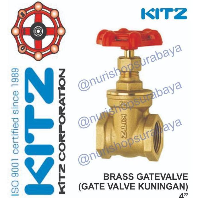 Silahkan Order] Gatevalve / Gate Valve Kuningan / Brass Gate Valve KITZ 4" 4 inch 4in