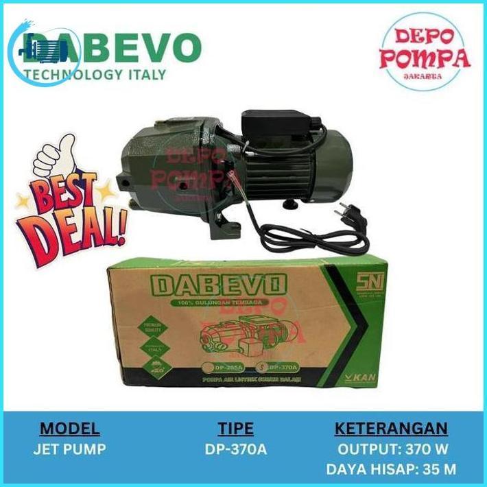Pompa Air Jet Pump Dabevo Dp 370 A / Jet Pump 370 Best Seller