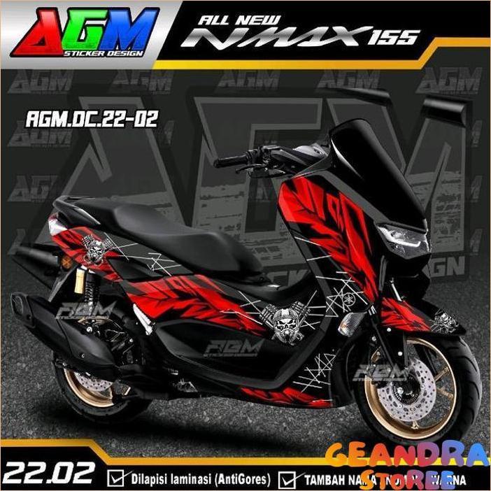 DECAL STICKER NMAX 155 ALL NEW FULL BODY/STIKER DECAL NMAX- AKSESORIS NMAX STICKER CUTTING AGM_008 M