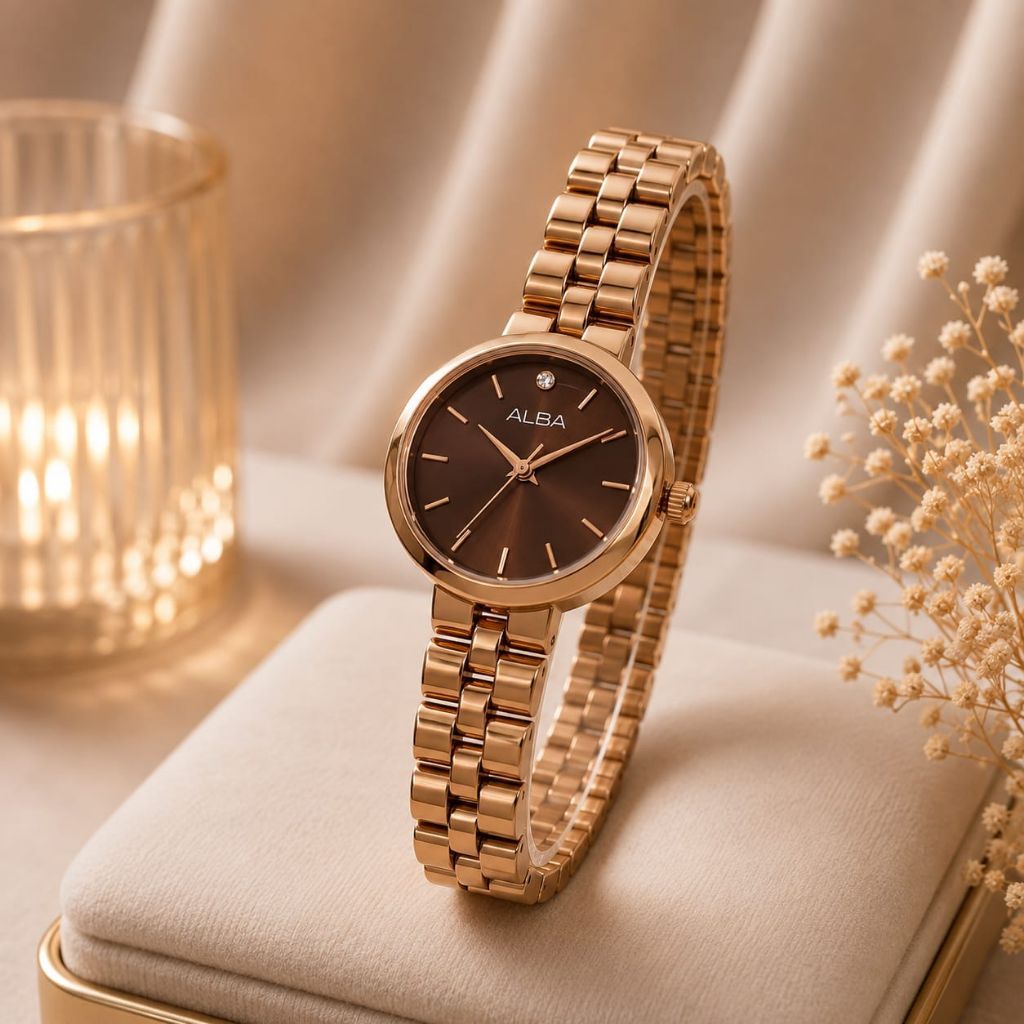 Jam Tangan Wanita Alba 6232 Original Analog  Rantai Stainless Steel Water Resistance 3 ATM Tahan air