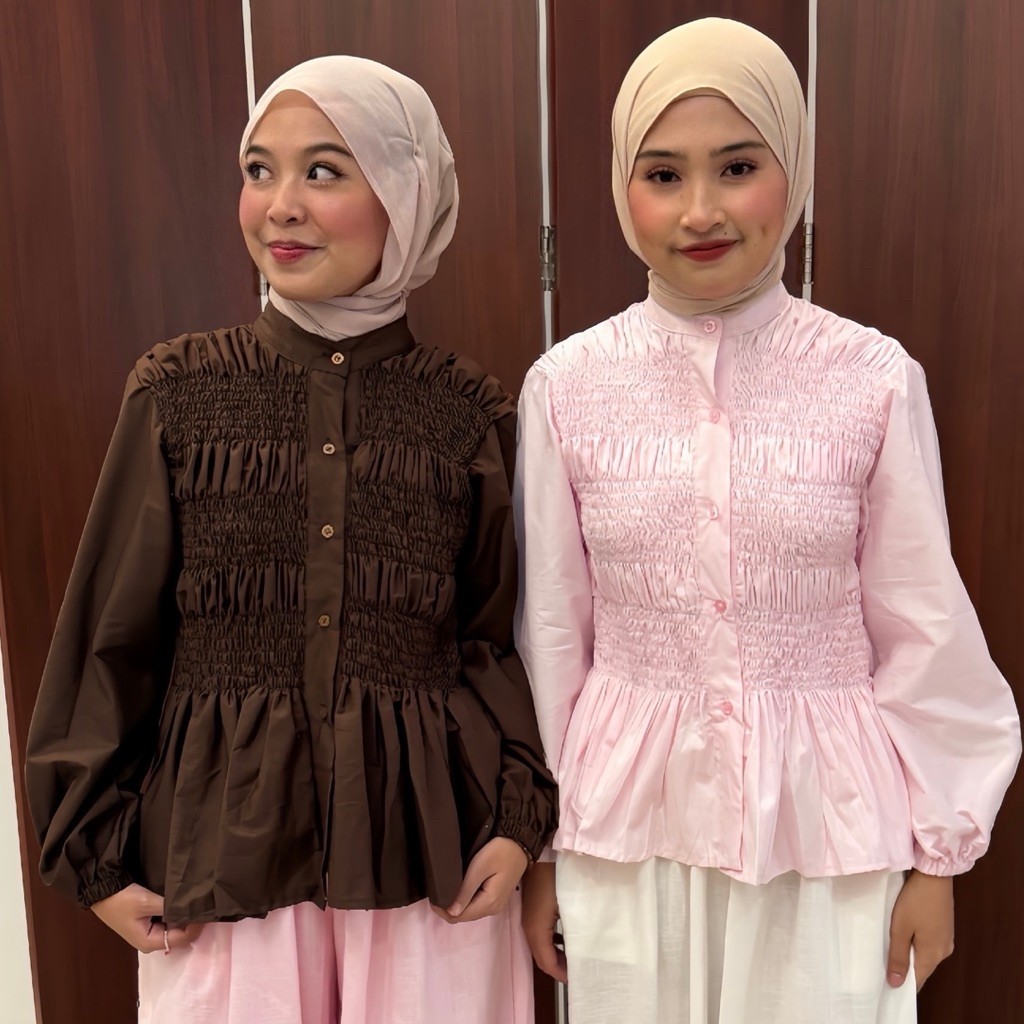 Mina Smocked Shirt / Atasan / Kemeja Smocked