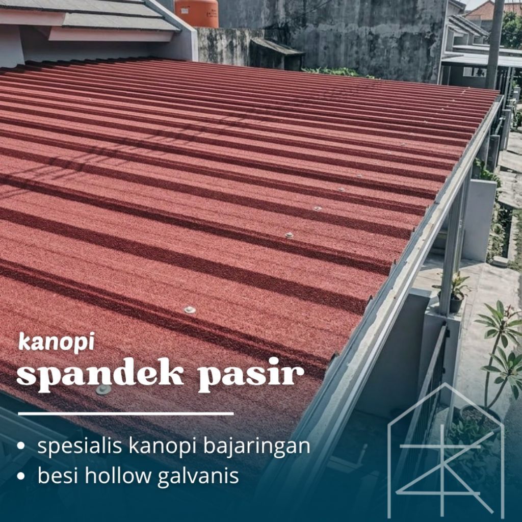 Jasa Pasang Kanopi Bandung | Baja Ringan & Besi Hollow Galvanis | Atap Spandek Pasir | Free Survey L