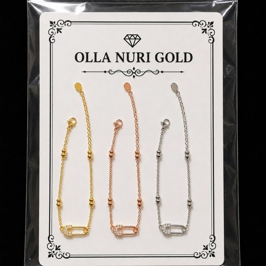Gelang Peniti Emas Muda kadar 15% (2 Gram)