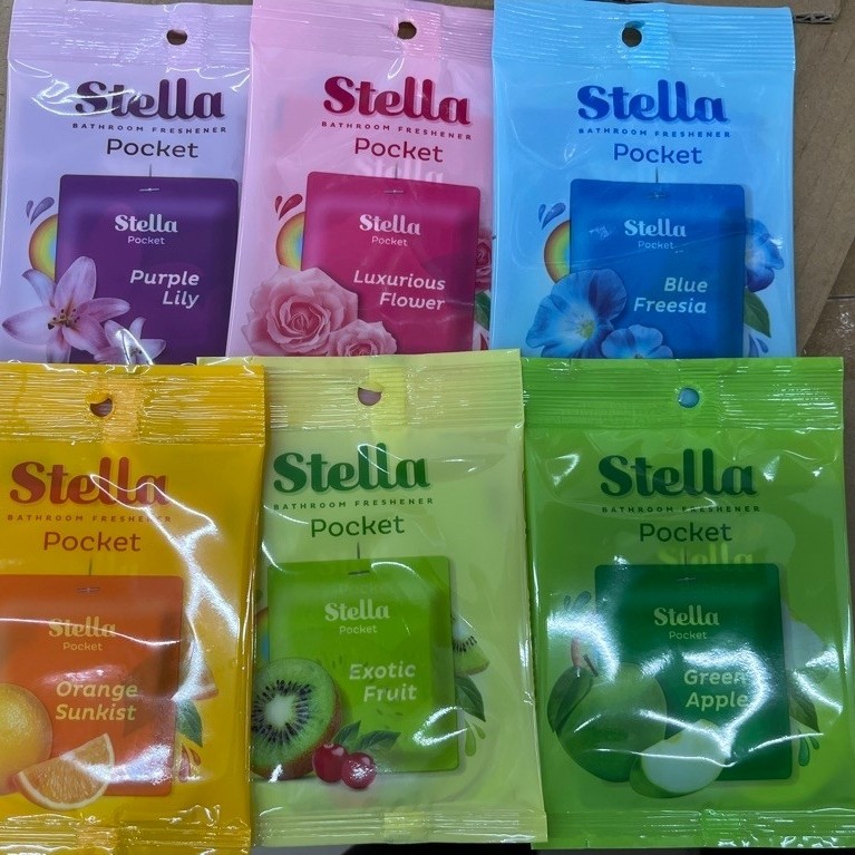 Stella Pocket Bathroom 10gr - Slim Gel Technology, Aroma Segar, Tahan Lama