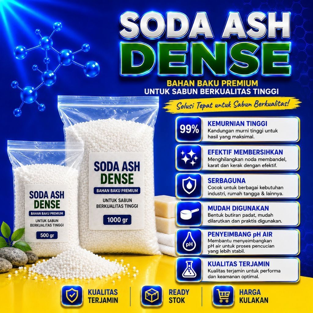 Soda Ash Dense Konsentrat | Bahan Baku Produksi Sabun & Deterjen