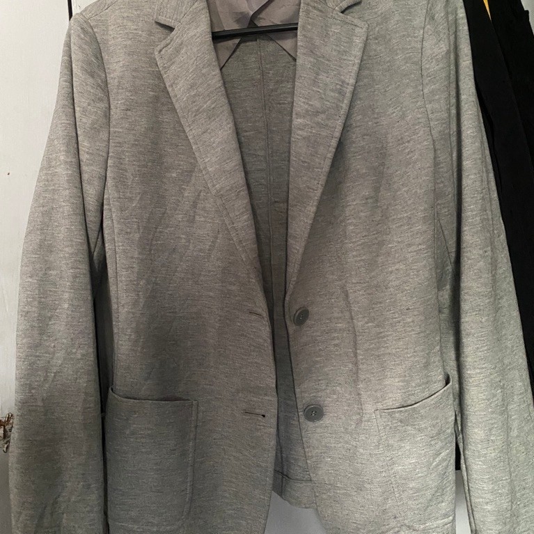 Blazer Casual Uniqlo Grey