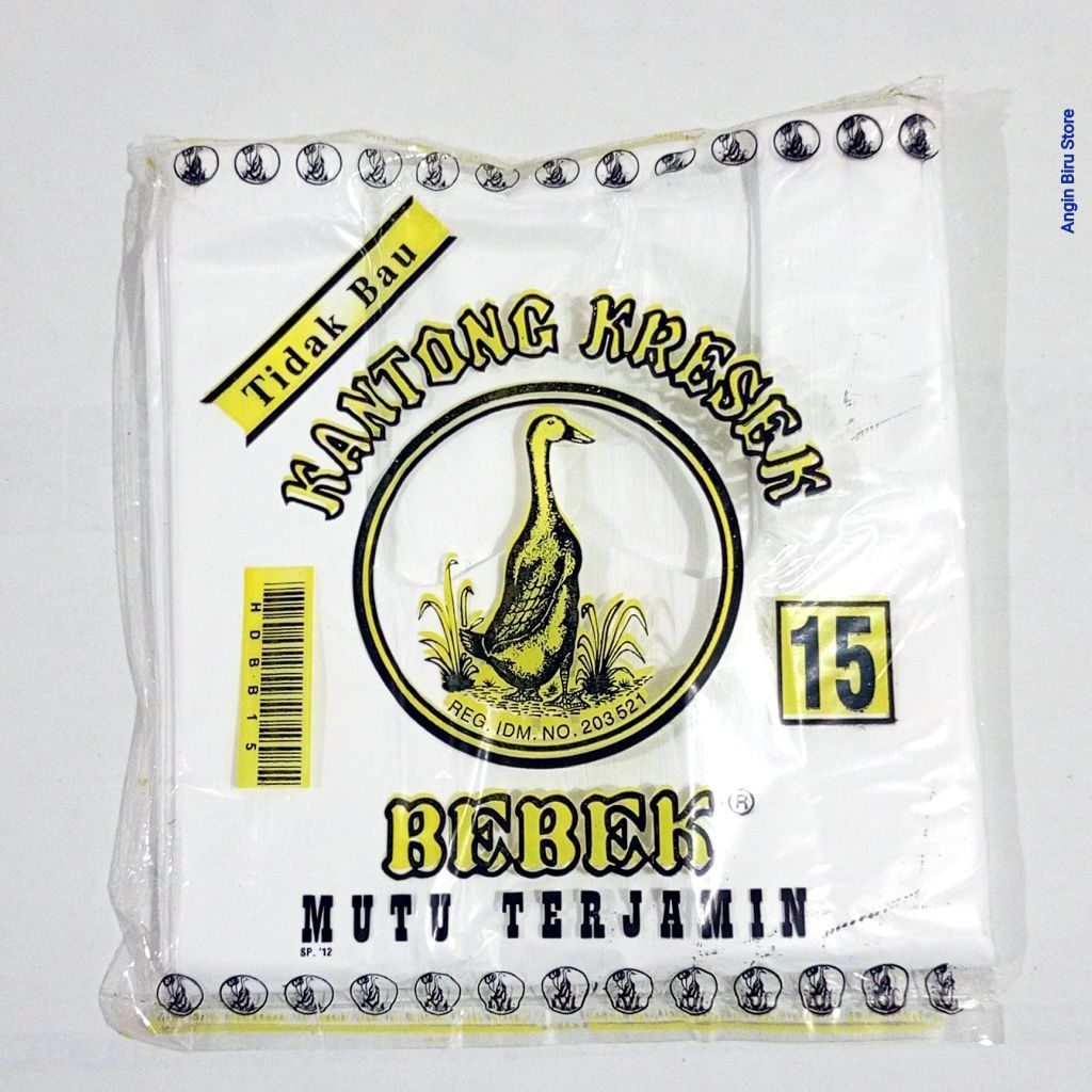Kantong Kresek Bebek 15 Putih Hitam