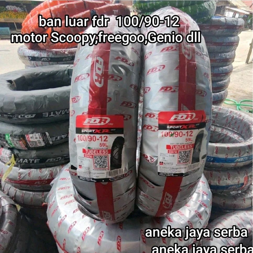 ban luar fdr xr Evo tubles ukuran 100/90-12 Scoopy freegoo Genio dll