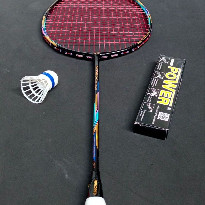 Raket badminton bekas second original hundred nitrix attack