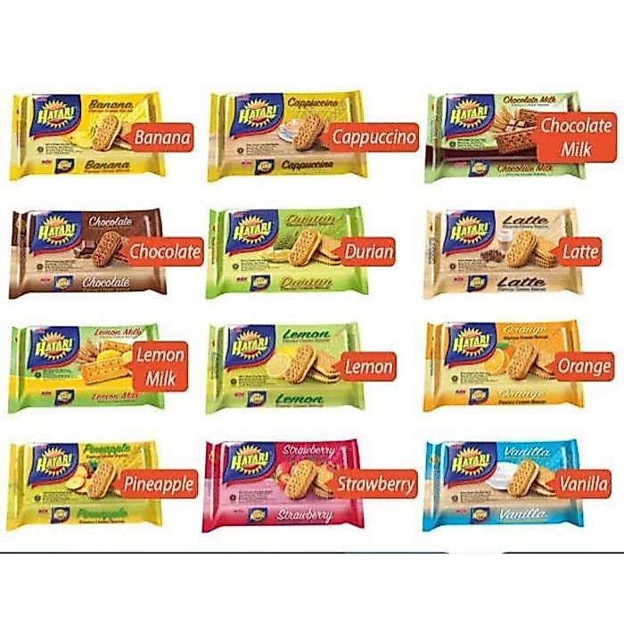 SALE Hatari Cream Biskuit Durian Strawberry Coklat 200 gr