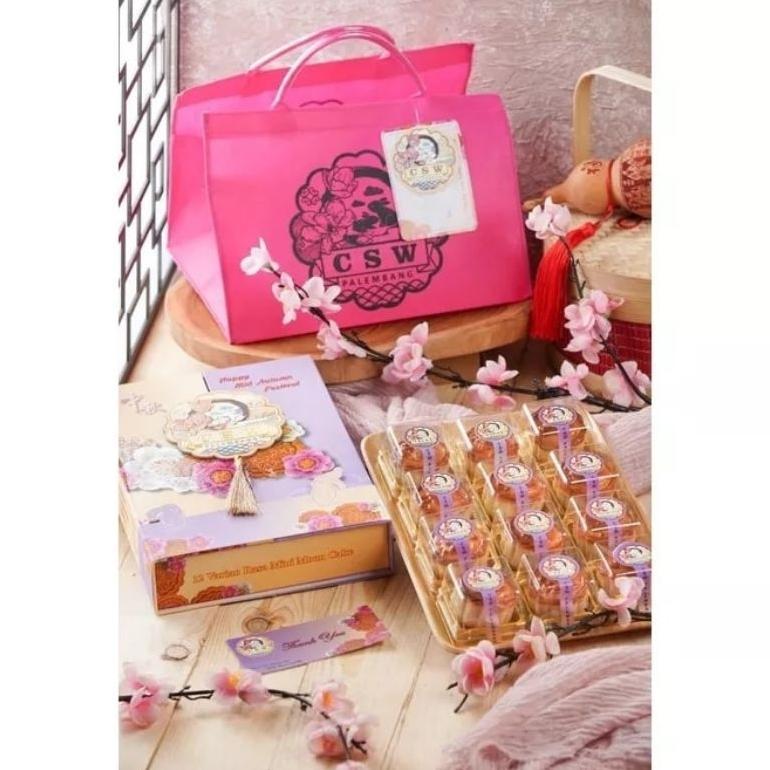 Ready HARGA (265 RB) MINI MOONCAKE CSW (CITRA SARI WANGI) PALEMBANG / KUE BULAN VEGETARIAN HALAL 1 B