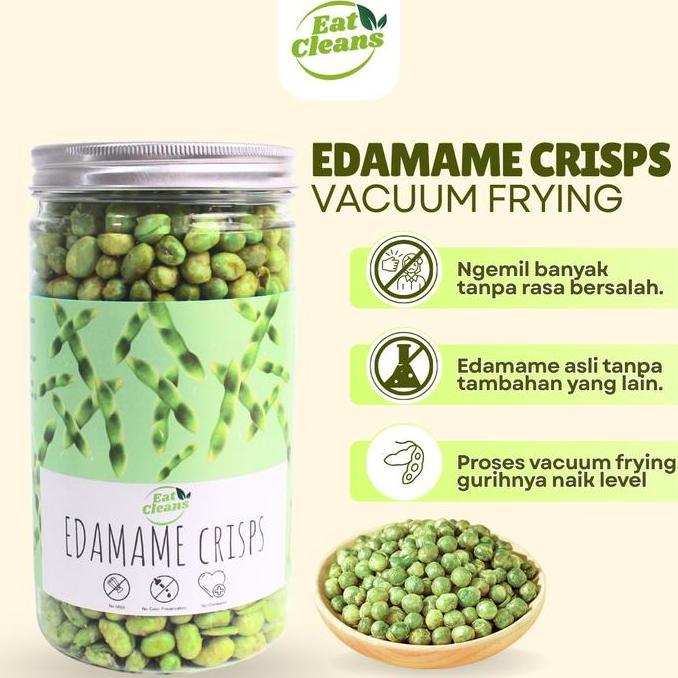 JARAGGE Eat Cleans Edamame Krispi Camilan Edamame Makanan Sehat  Snack Rendah Kalori Tanpa Bahan Pen