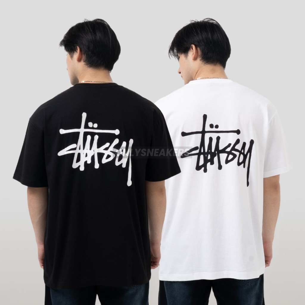 STUSSY BASIC STUSSY BLACK / WHITE TEE