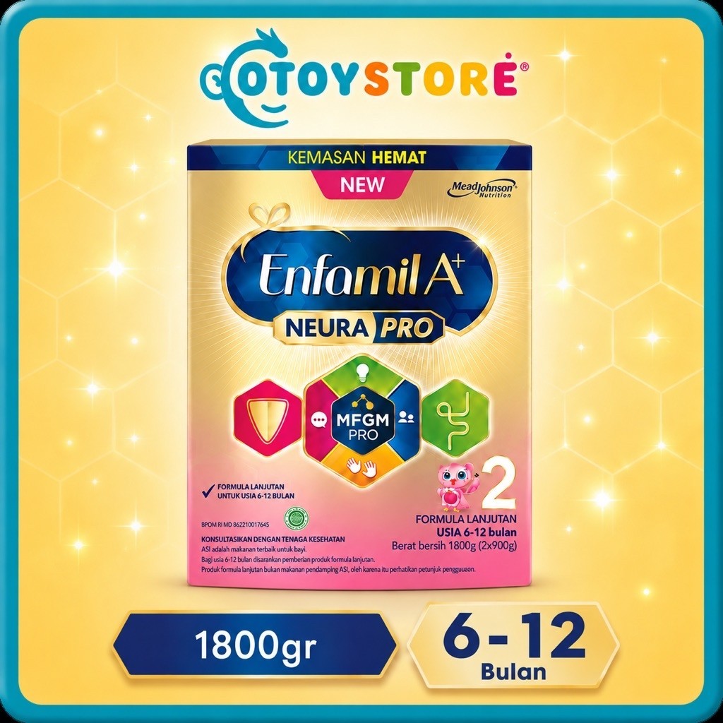 Enfamil A+ 2 Plain Susu Formula 6-12 Bulan 1800 g