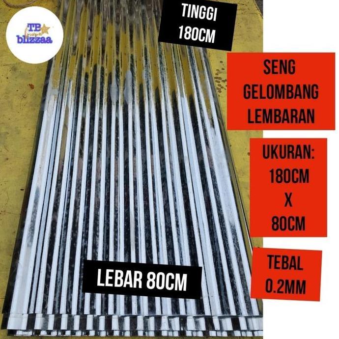 Seng Gelombang 180X80 Galvalum Seng Gelombang Galvalum 180Cmx80Cm Seng Atap Seng Pagar
