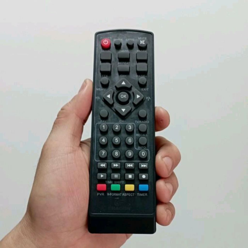 Remote Remot STB DVB-T2 Ruby Crown Taffware CBM Universal Tanpa Setting Digital TV Set Top Box