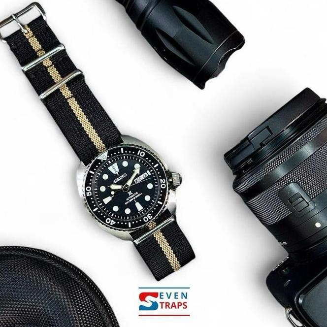 Tali Jam Nato Strap Ribbed Nylon 18Mm 20Mm 22Mm
