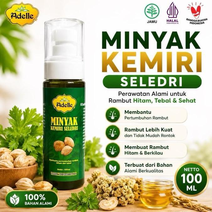 Minyak Kemiri + Seledri untuk Rambut Lebat | Rontok | Penebal Rambut