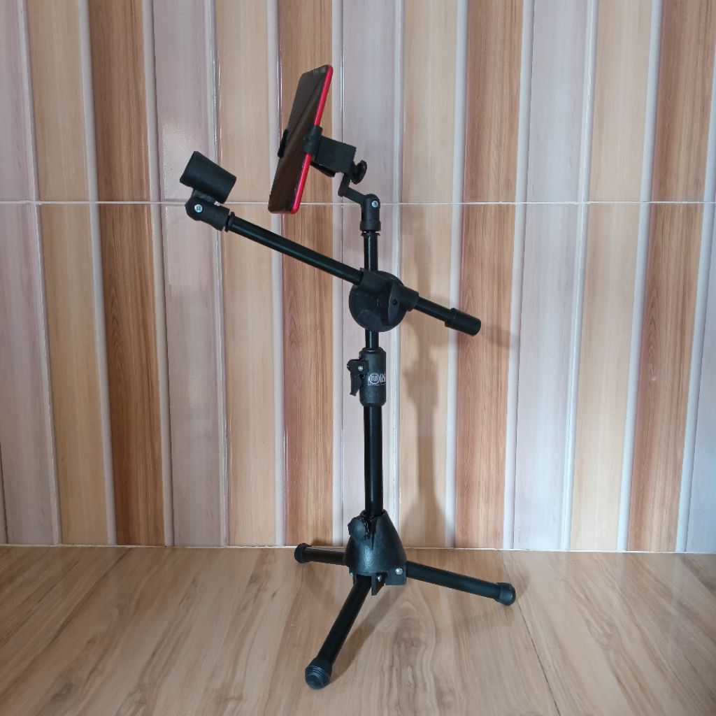 STAND MIC PENDEK NEW MARUNI HP (FREE CATOK MIC & HOLDER HP)