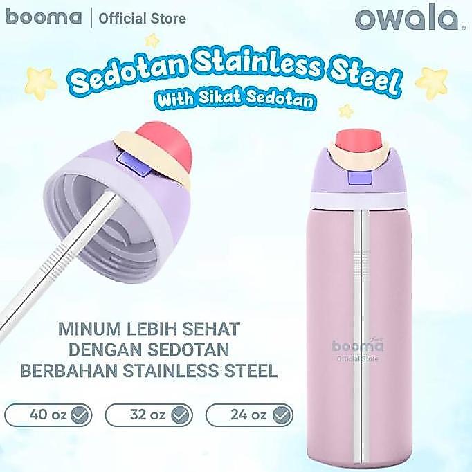 Sedotan Stainless untuk Botol Minum Owala Freesip 24oz /32oz / 40oz dan Owala Tumbler 40oz
