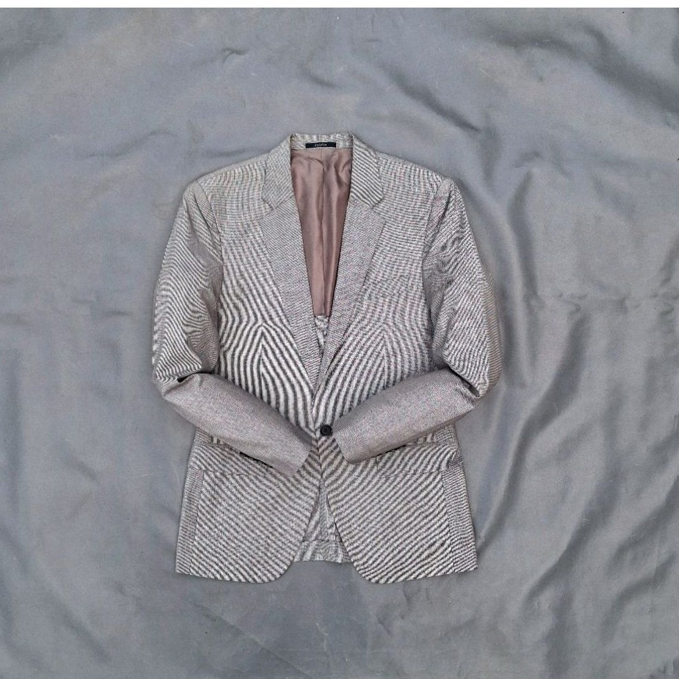 Preloved jas casual pria/blazer second pria ziozia/jas second krem size M kancing satu/j139