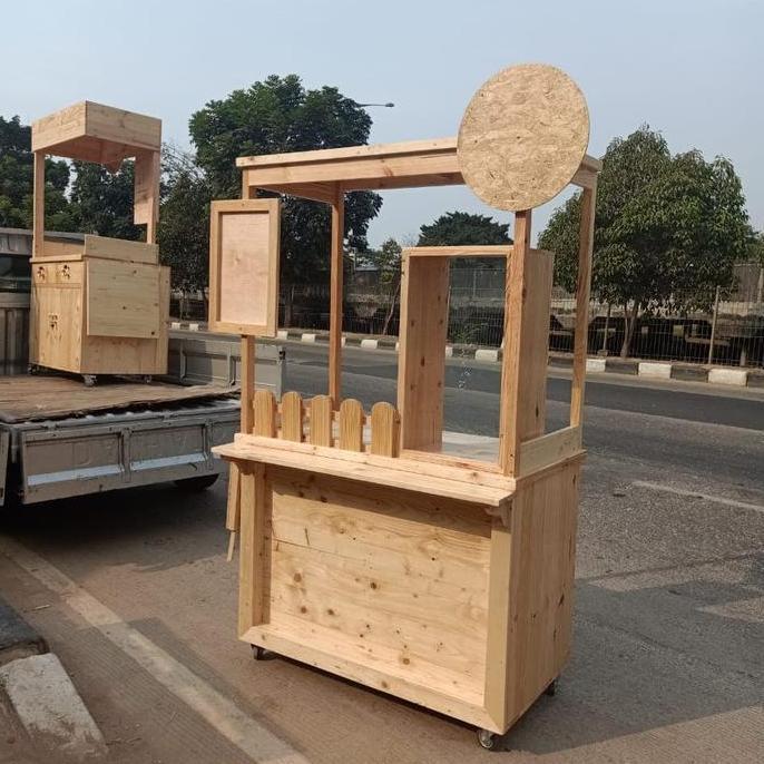 Terlaris Booth Portable / Booth Kayu / Gerobak Angkringan / Gerobak Portable