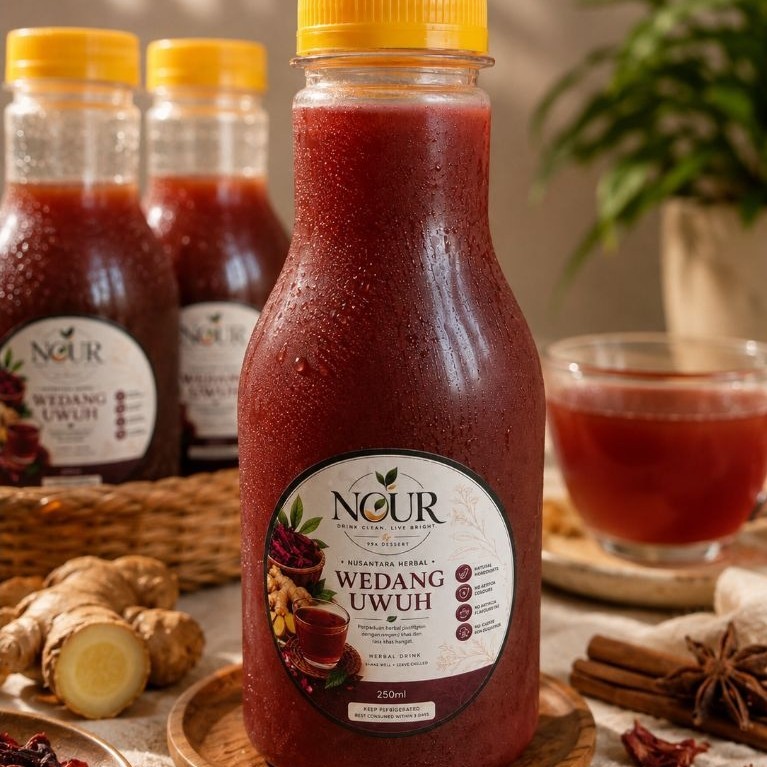 NOUR by 99x dessert - Wedang Uwuh Minuman Herbal 250ml Botol