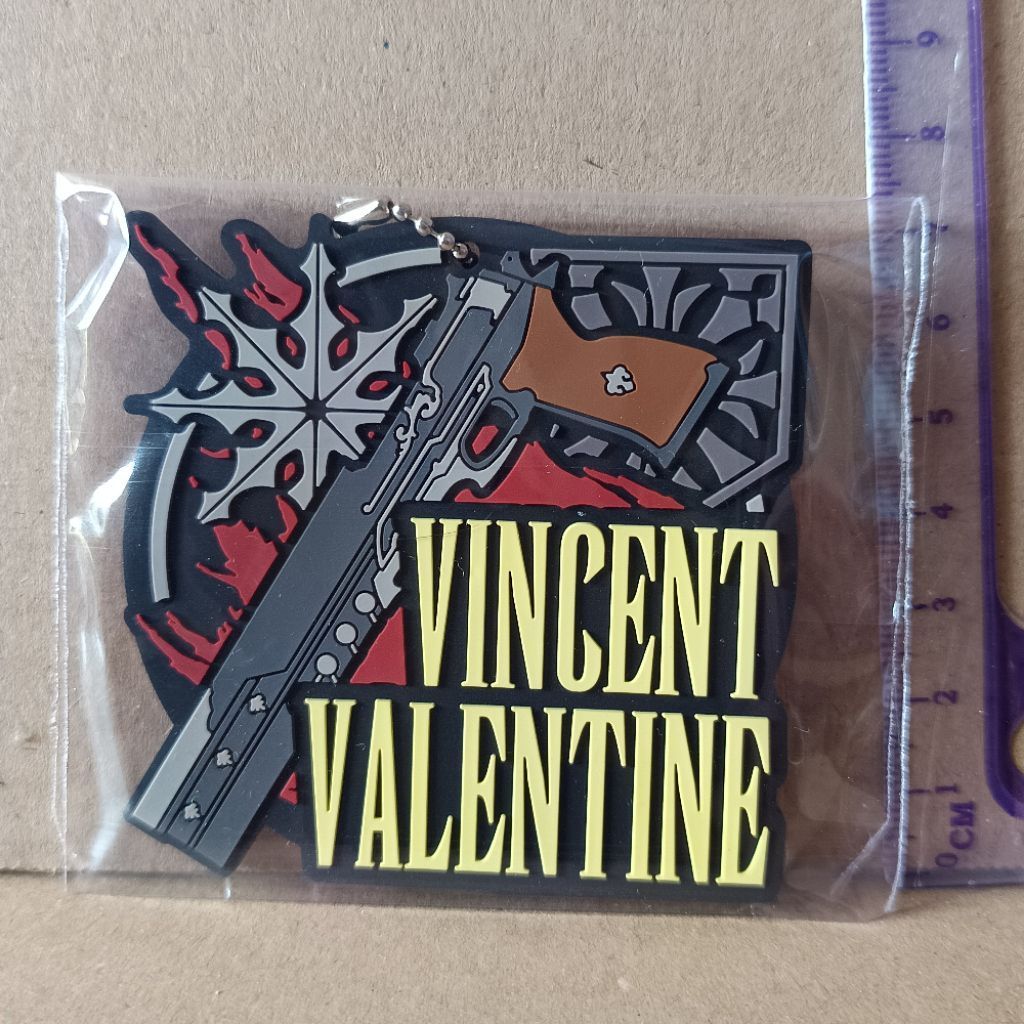 Final Fantasy VII Rebirth Ichiban Kuji F Prize Vincent Valentine Rubber Keychain FF7 Rebirth Ichiban