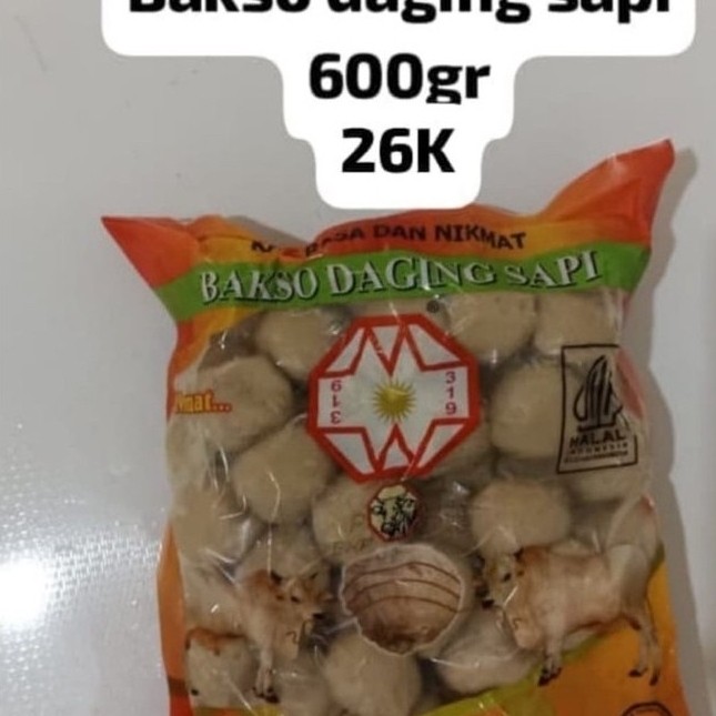 Bakso Sapi Warisan Urat 600gr isi 50 bakso daging sapi. Frozen food Instan Palembang