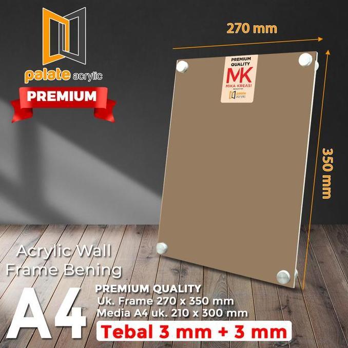 Akrilik Frame A4 / Acrylic Frame A4 3Mm+3Mm Landscape / Portrait