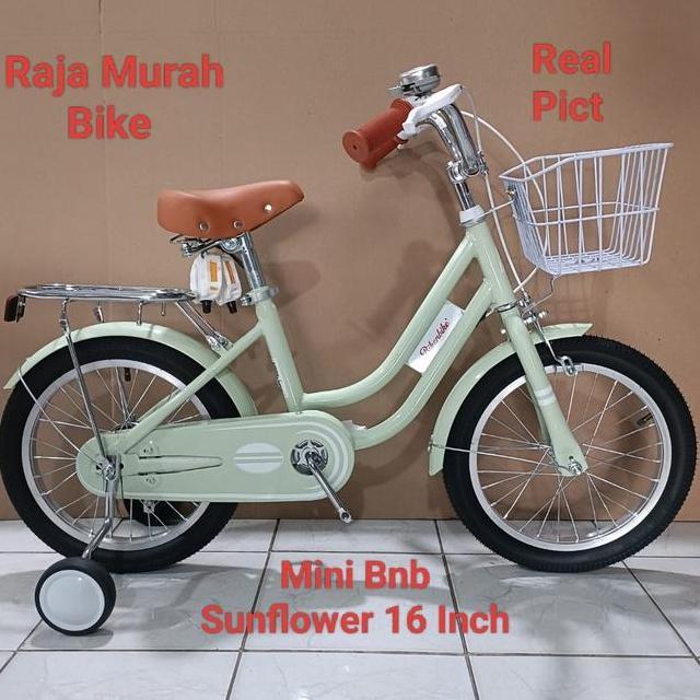 Sepeda Anak Perempuan Mini 16 Inch Bnb Sunflower New Sepeda Bnb Sunflower