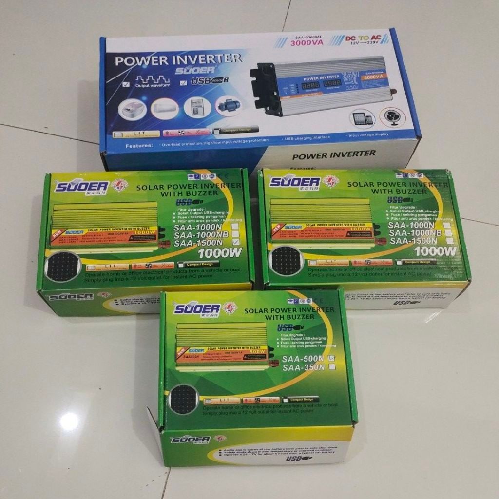 inverter SUOER 500/1000/1500/3000 W