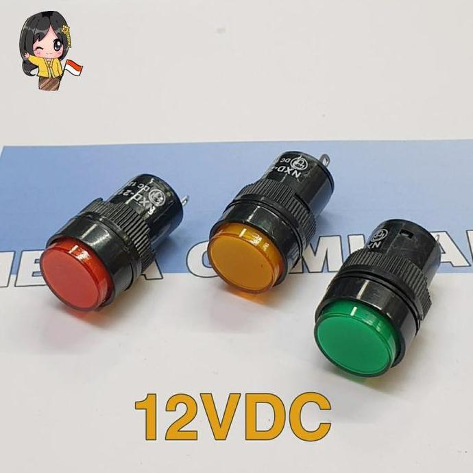 PILOT LAMP NXD 213 | PILOT LAMP 16MM 12V | LAMPU INDIKATOR MEGAMJ