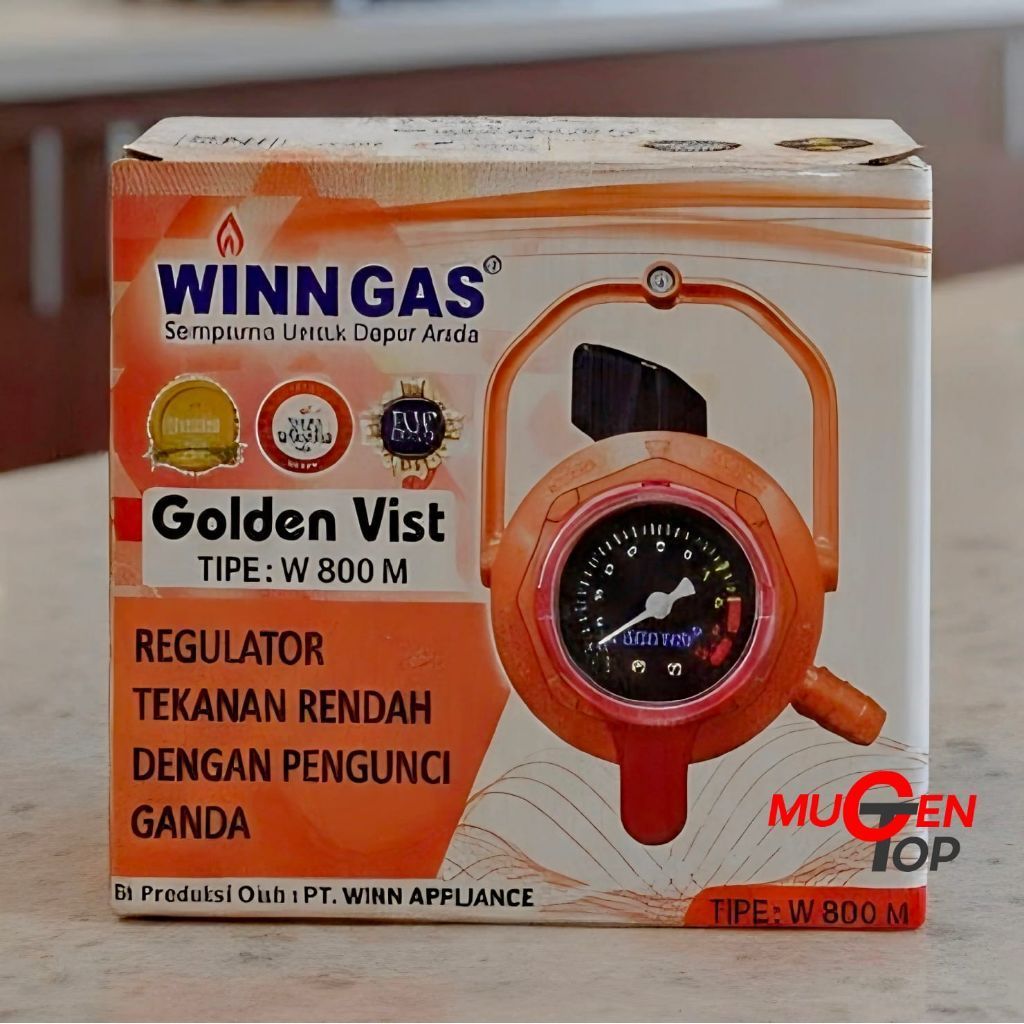 REGULATOR WINN GAS W - 800 M GOLDEN VIST DENGAN PENGUNCI GANDA