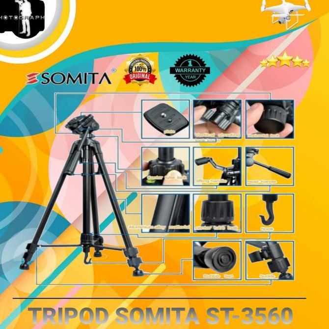 TERBARU - TRIPOD KAMERA SOMITA ST-3560 - SOMITA ST-3560
