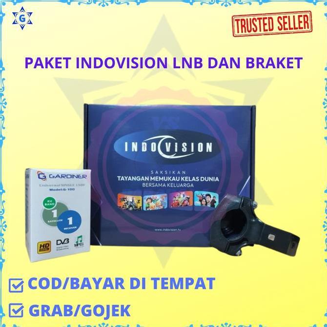 TERBARU - PAKET RECEIVER INDOVISION LNB DAN BRAKET UNTUK PENGGANTI INDOVISION LAMA