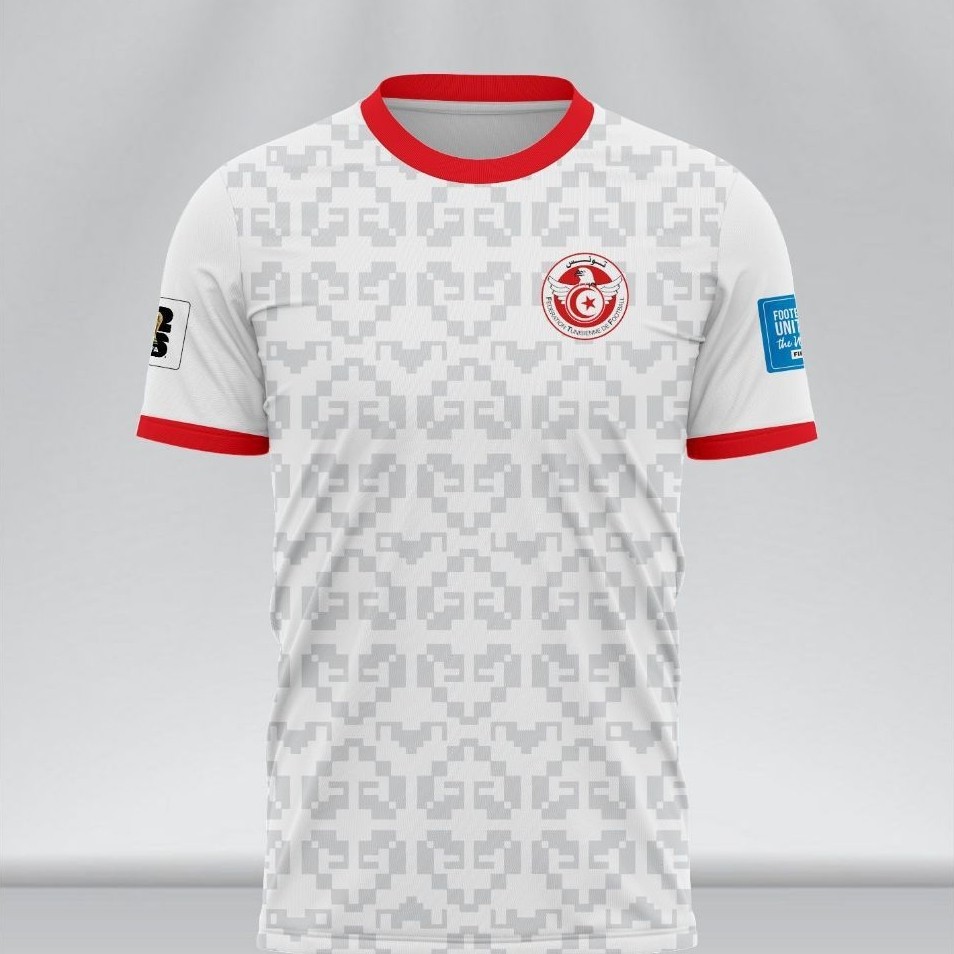 Jersey Tunisia home away 2026 full printing, bebas nama dan no.punggung