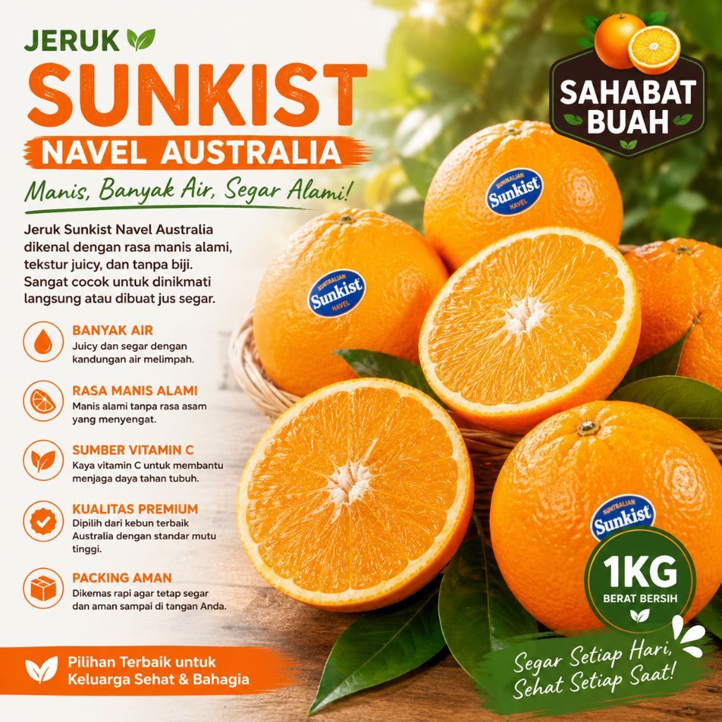 Buah Jeruk Sunkist Navel Australia 1kg