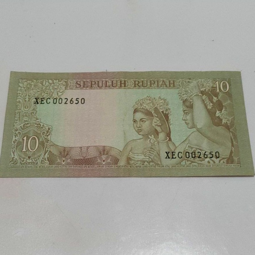 10 rupiah Soekarno seri x