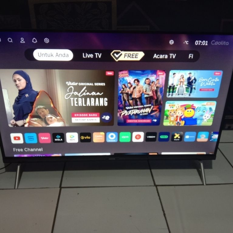 Tv Coocaa 32inch Digital Android second bagus