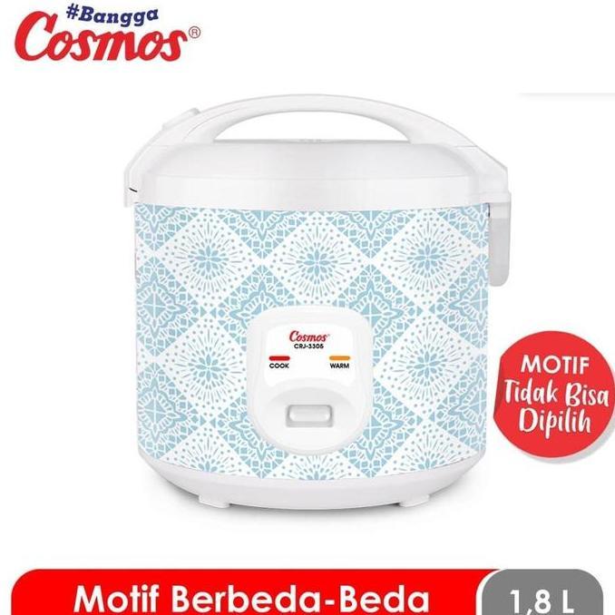 Cosmos Rice Cooker CRJ-3305 1,8 Liter Anti Lengket Magic Com CRJ3305 CRJ 3305