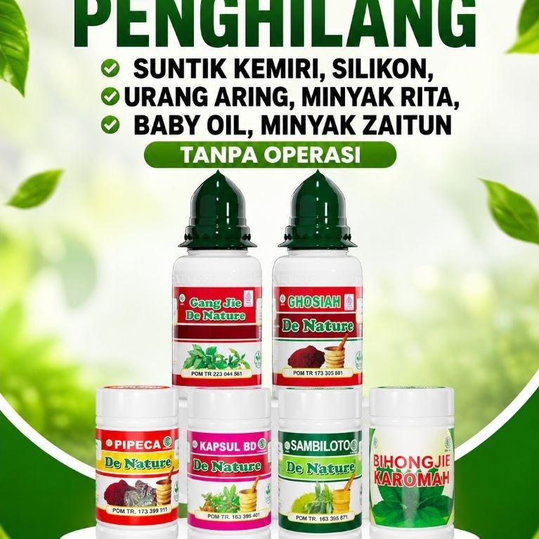 De Nature Obat Penghilang Suntik Kemiri Silikon Minyak Rita Herbal Alami